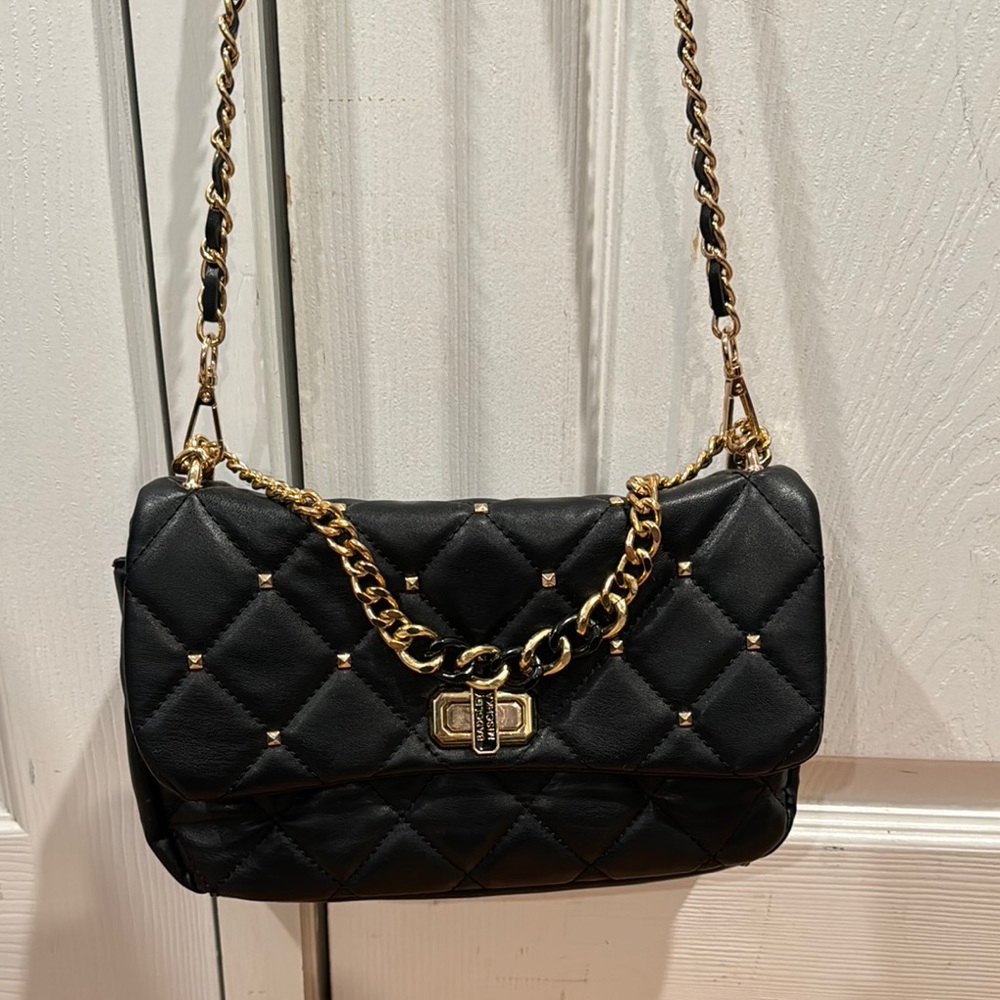 Black Quilted Chain Shoulder Bag